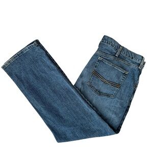 Ariat Legacy M2 Relaxed Boot Cut Jeans Mens 42X32 Blue Denim Cowboy Work Stretch